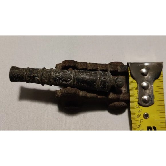 Vintage Penncraft USA Small Cast Iron Brass Toy Mini Civil War Cannon 3x1x1" - Picture 8 of 9